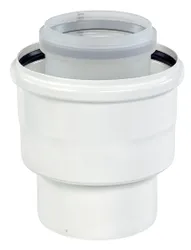 Rookgasketeladapter, Ubbink Rolux, kunststof/aluminium, concentrisch / concentrisch, 80/125mm - 60/100mm